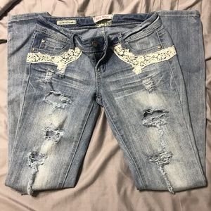 Hot Kiss distressed skinny jeans